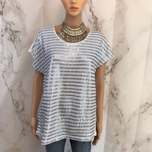 Chico's Tops - Chico’s Sequin Front Tee Shirt Chico's Tops - Chico’s Sequin Front Tee Shirt